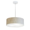 Ver imagem 3 de Lustre Pendente Cilindrico Md-4132 Cupula Tecido 40x15cm Rustico Bege