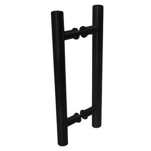 Puxador Inoxidavel Tubular 30 Cm Portas de Vidro Madeira Preto