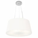 Ver imagem 1 de Lustre Pendente Cone Md-4048 Cupula Tecido 21/50x40cm Branco