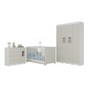 Ver imagem 2 de Quarto de Bebê Completo com Berço Americano 3 em 1 Doçura Multimóveis Mp4646 Branco/off White
