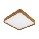 Ver imagem 4 de Lustre Plafon Led Timber 24w 40x40 Céu Estrelado Amadeirado Branco Frio 6500k Bivolt