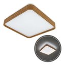 Ver imagem 3 de Lustre Plafon Led Timber 24w 40x40 Céu Estrelado Amadeirado Branco Frio 6500k Bivolt