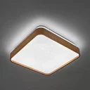 Ver imagem 1 de Lustre Plafon Led Timber 24w 40x40 Céu Estrelado Amadeirado Branco Frio 6500k Bivolt