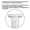 Ver imagem 2 de Kit 6 Suportes para Prateleira 40cm Mão Francesa de Parede Acabamento Aço Durável Branco