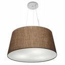 Ver imagem 1 de Lustre Pendente Cone Md-4063 Cupula Tecido 30/60x50cm Cafe