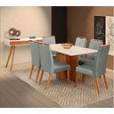 Ver imagem 1 de Mesa de jantar + 6 cadeiras Milão tampo Atenas 180 cm - A 03