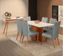 Ver imagem 1 de Mesa de jantar + 6 cadeiras Milão tampo Atenas 180 cm - A 03