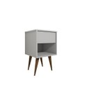 Ver imagem 5 de Mesa de Cabeceira Mdf Pés Palitos com 1 Gaveta e 1 Nicho Plancasa:branco Tx