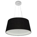 Ver imagem 1 de Lustre Pendente Cone Md-4144 Cupula Duplo Tecido 25/50x40cm Preto