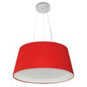 Ver imagem 1 de Lustre Pendente Cone Md-4144 Cupula Duplo Tecido 25/50x40cm Vermelho