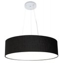 Ver imagem 1 de Lustre Pendente Cilindrico Md-4136 Cupula Tecido 80x15cm Preto