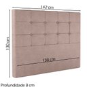 Ver imagem 4 de Cabeceira Casal 138 cm Berlin Veludo Rose Soon