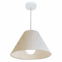 Ver imagem 1 de Lustre Pendente Cone Md-4078 Cupula Tecido 25/40x15cm Linho Bege