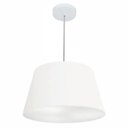 Ver imagem 1 de Lustre Pendente Cone Md-4021 Cupula Tecido 21/40x30cm Branco