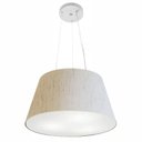 Ver imagem 1 de Lustre Pendente Cone Md-4001 Cupula Tecido 21/40x30cm Linho Bege