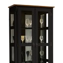 Ver imagem 3 de Cristaleira com Espelho e Led 2 Portas e Laterais em Vidro 60303el Linz Móveis - Preto/imbuia