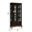 Ver imagem 5 de Cristaleira com Espelho e Led 2 Portas e Laterais em Vidro 60303el Linz Móveis - Preto/imbuia