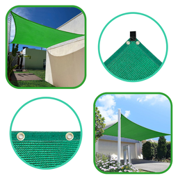 Tela Sombrite Decorativa Verde 4m X 3m Bainha e Ilhós a Cada 50cm - 4