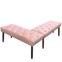 Ver imagem 2 de Canto Alemão Suede Rosa Bebe Assento 1,20x0,75 - Dominic Decor