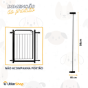 Ver imagem 2 de Prolongador Extensor para Portão Pet 68cm de Altura Extensor de 05cm Preto Itagold