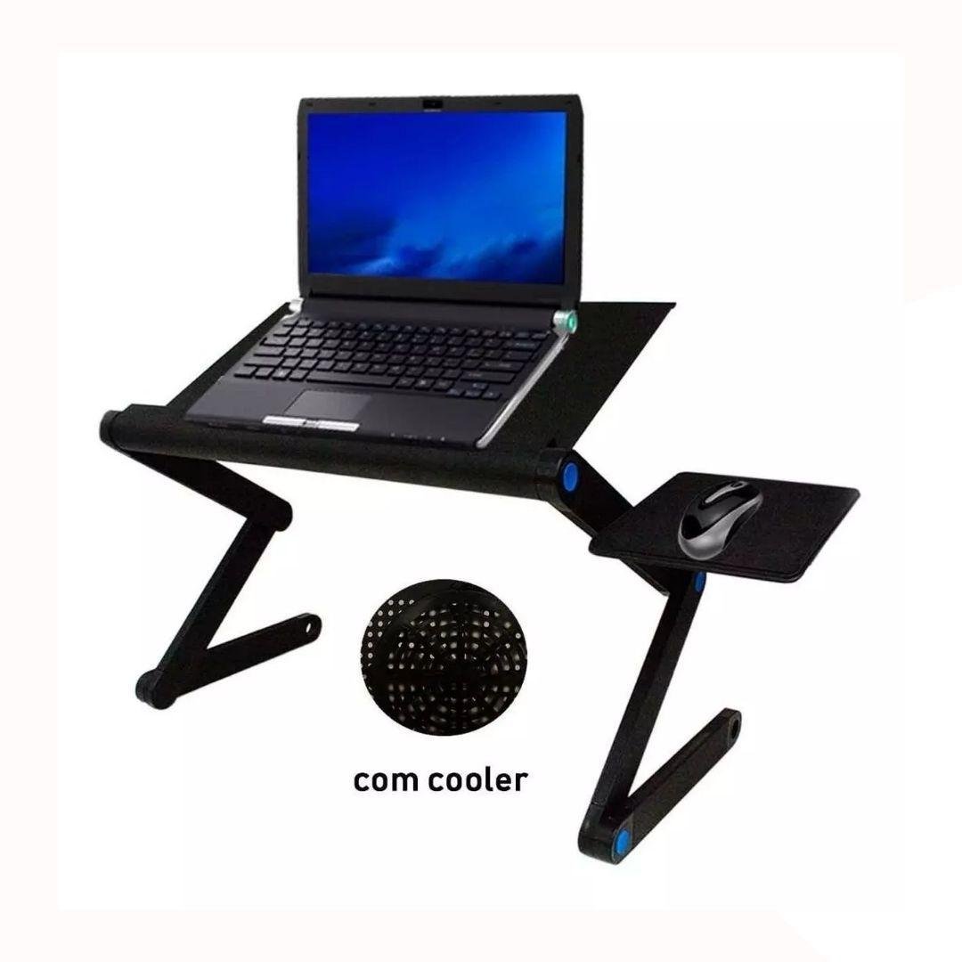 Mesa Notebook Suporte com Cooler Mouse Pad Articulado Laptop - 3