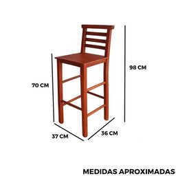 Banqueta Madeira Maciça Retangular - Verniz - 9