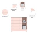 Ver imagem 7 de Cômoda Sapateira Doce Sonho 1 Porta e 4 Gavetas Mdp Qmovi