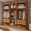 Ver imagem 6 de Guarda-roupa Casal 6 Portas Reflecta 4 Gavetas Atenas Yescasa