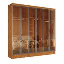 Ver imagem 3 de Guarda-roupa Casal 6 Portas Reflecta 4 Gavetas Atenas Yescasa
