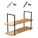 Ver imagem 2 de Prateleira Industrial Suporte Retangular Aba Meio 30x100cm