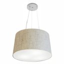 Ver imagem 1 de Lustre Pendente Cone Md-4153 Cupula Tecido 30/45x40cm Rustico Bege