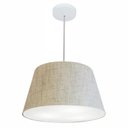 Ver imagem 1 de Lustre Pendente Cone Md-4021 Cupula Tecido 21/40x30cm Rustico Bege