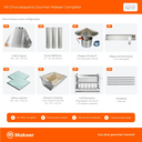 Ver imagem 3 de Kit Churrasqueira Gourmet Completa Inox Litoral Makeer Grill Elevatório 5 Espetos 1579 m