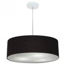 Ver imagem 1 de Lustre Pendente Cilindrico Md-4217 Cupula Tecido 50x15cm Preto