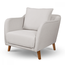 Ver imagem 1 de Poltrona Hórus Tecido Linho Cru