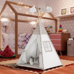 Toca Infantil Barraca Com Led Auror Branco Shop JM - 1