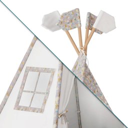 Toca Infantil Barraca Com Led Auror Branco Shop JM - 3