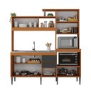 Ver imagem 1 de Cozinha Alice Compacta 8 Portas 2 Gavetas Nicho para Forno e Micro - Móveis Menezes