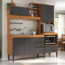 Ver imagem 2 de Cozinha Alice Compacta 8 Portas 2 Gavetas Nicho para Forno e Micro - Móveis Menezes