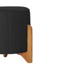 Ver imagem 2 de Puff Jade Pés de Madeira Suede: Preto