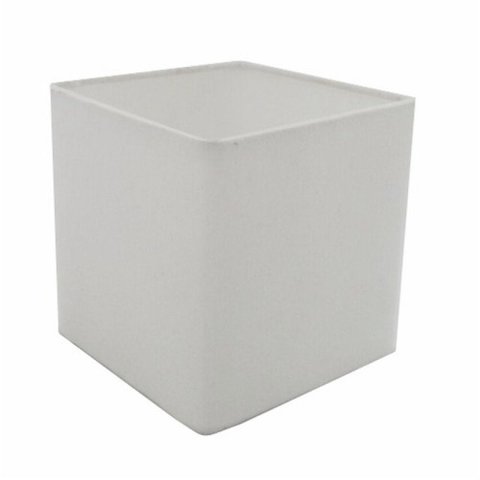 Cupula em Tecido Quadrada Abajur Luminária CP-25/25x25cm Branca