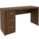 Ver mais imagens de Mesa para Escritório Reversível 136 Cm 3 Gavetas Nogal
