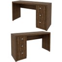 Ver imagem 5 de Mesa para Escritório Reversível 136 Cm 3 Gavetas Nogal