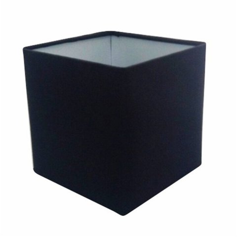 Cupula em Tecido Quadrada Abajur Luminária CP-25/25x25cm Preto