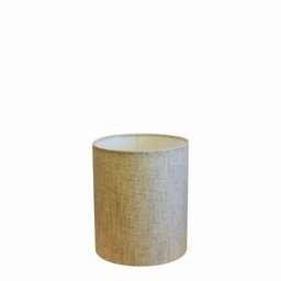 Cupula em Tecido Cilindrica Abajur Luminária CP-2009 13x15cm Rustico Bege - 1