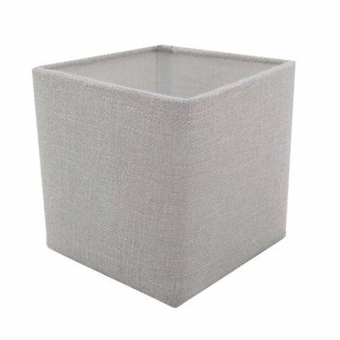 Cupula em Tecido Quadrada Abajur Luminária CP-25/25x25cm Cinza