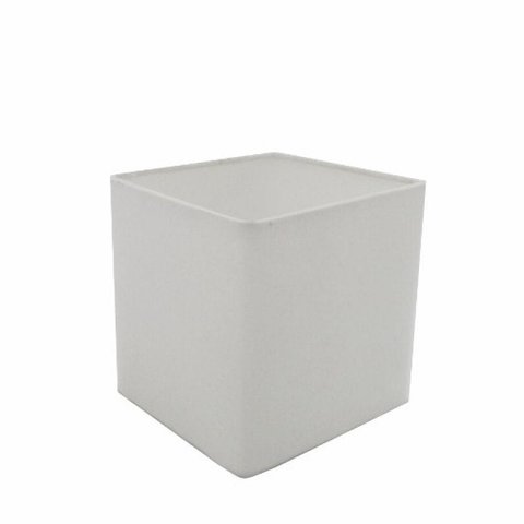 Cupula em Tecido Quadrada Abajur Luminária CP-4224 16/16x16cm Branca