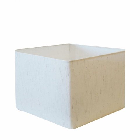 Cupula em Tecido Quadrada Abajur Luminária CP-4270 30/35x35cm Linho Bege