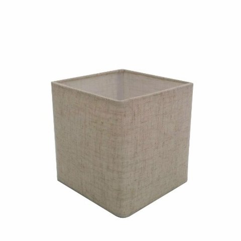 Cupula em Tecido Quadrada Abajur Luminária CP-4224 16/16x16cm Rustico