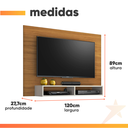 Ver imagem 3 de Painel para Tv até 49 Polegadas com Nicho Eros Freijó / Off White Notável